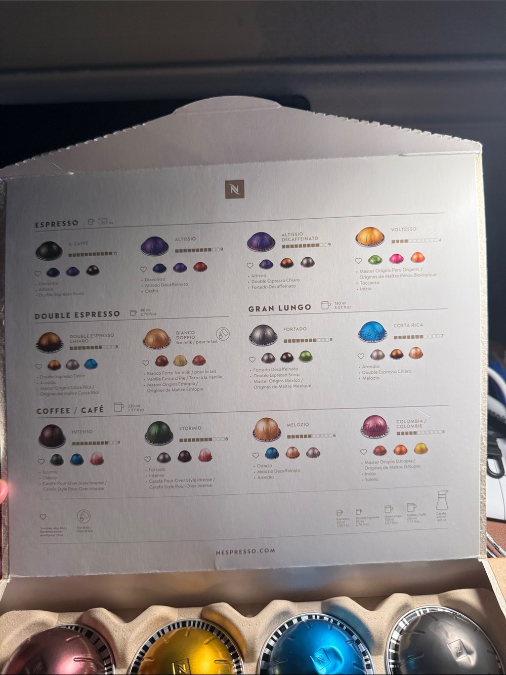 Nespresso Metallic Coffee Capsule Set - Blue, Purple, Gold, Green, Teal, Bronze - Picture 2 of 3